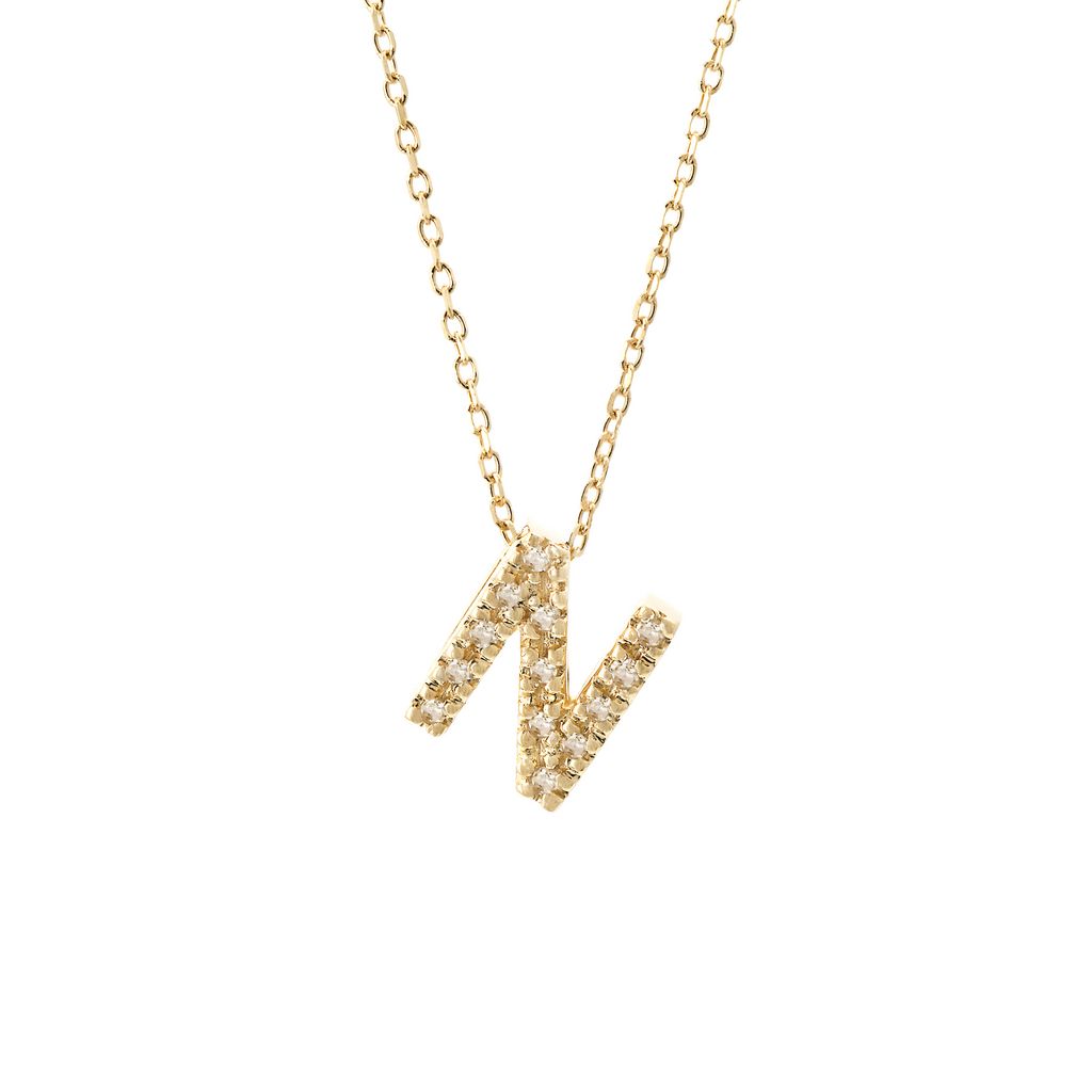 Inicial "N" de 7mm con cadena