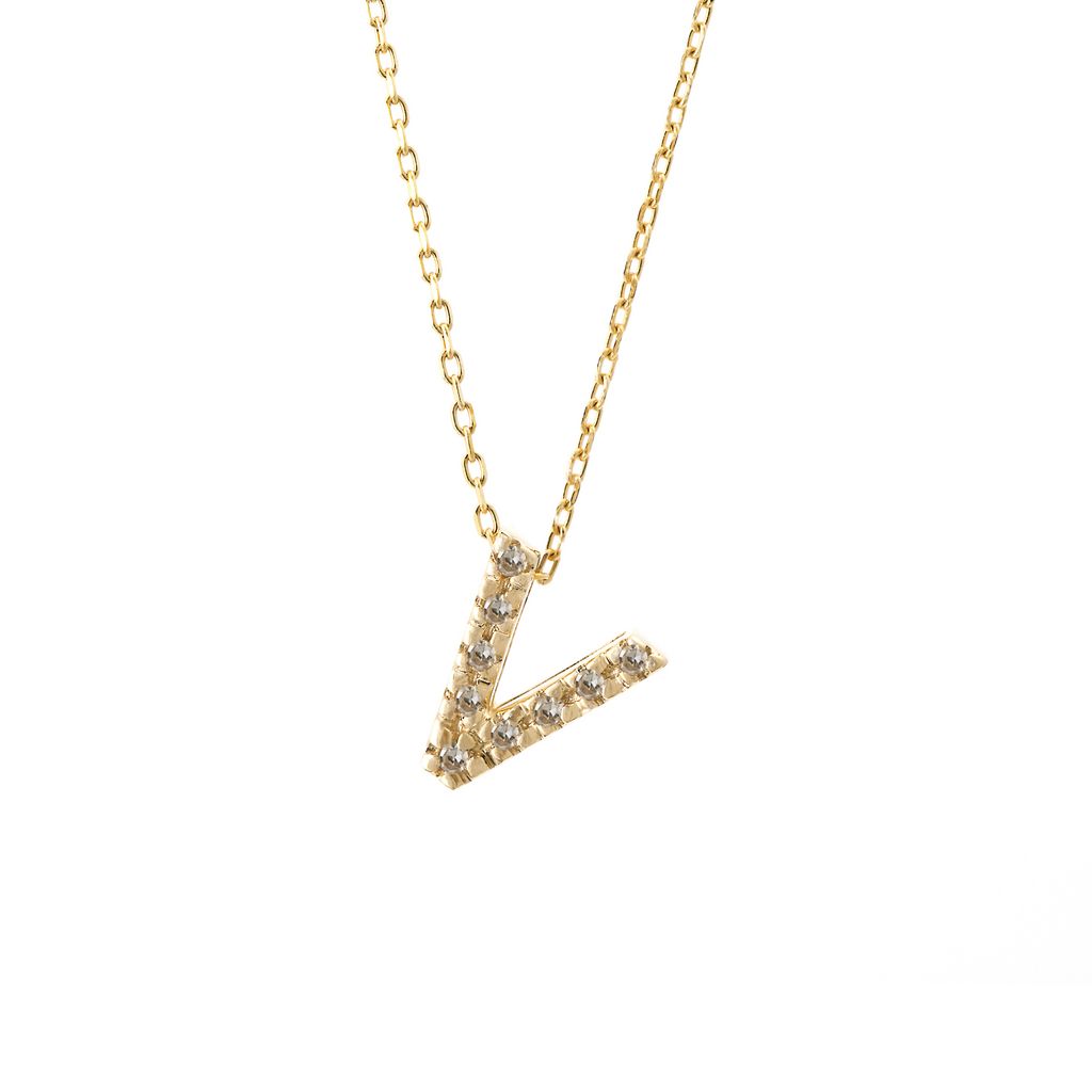 Inicial "V" de 7mm con cadena