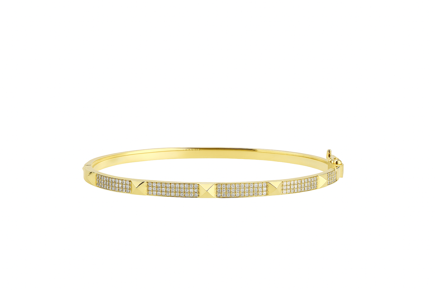 Brazalete con zirconias en oro 10K