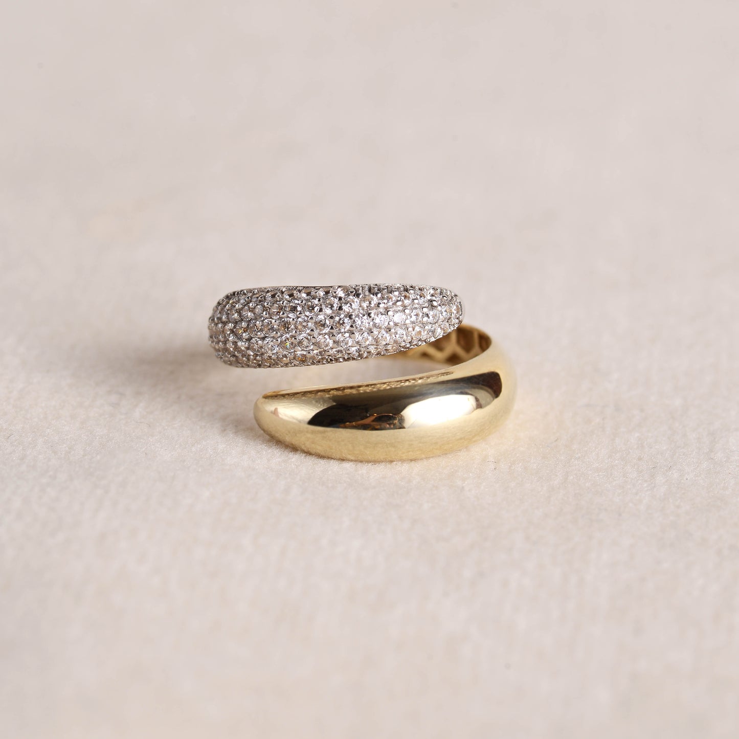 Anillo espiral en oro amarillo 10K