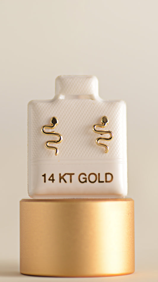 Broquel de vivorita en oro amarillo de 14K