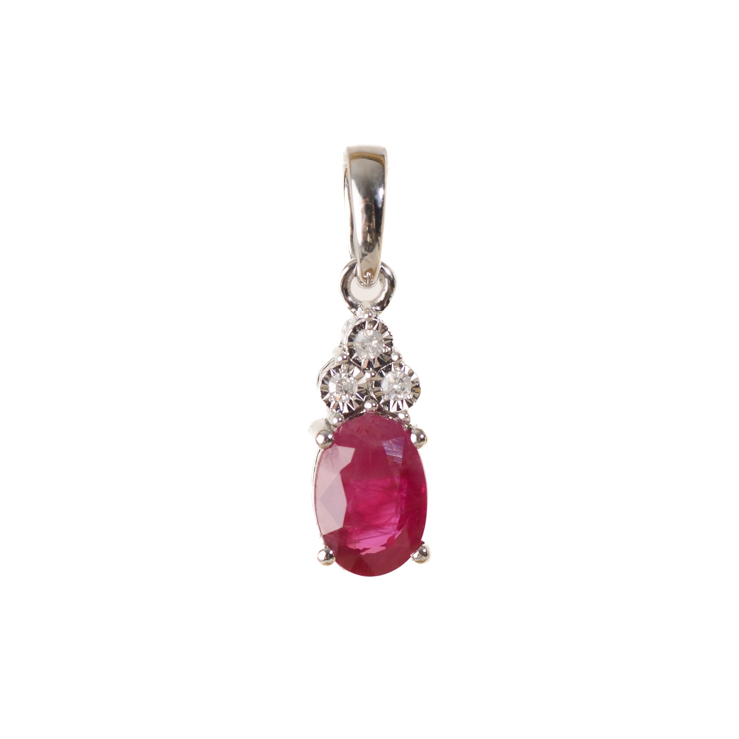Dije de Ruby natural en oro 14K